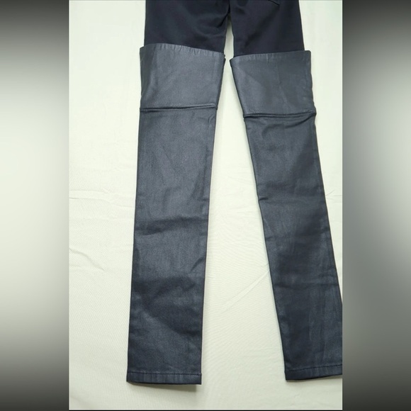 James Jeans Dietrich Jeather Thigh High Skinny Jeans Black Twiggy Women’s Size 4 - Picture 11 of 15